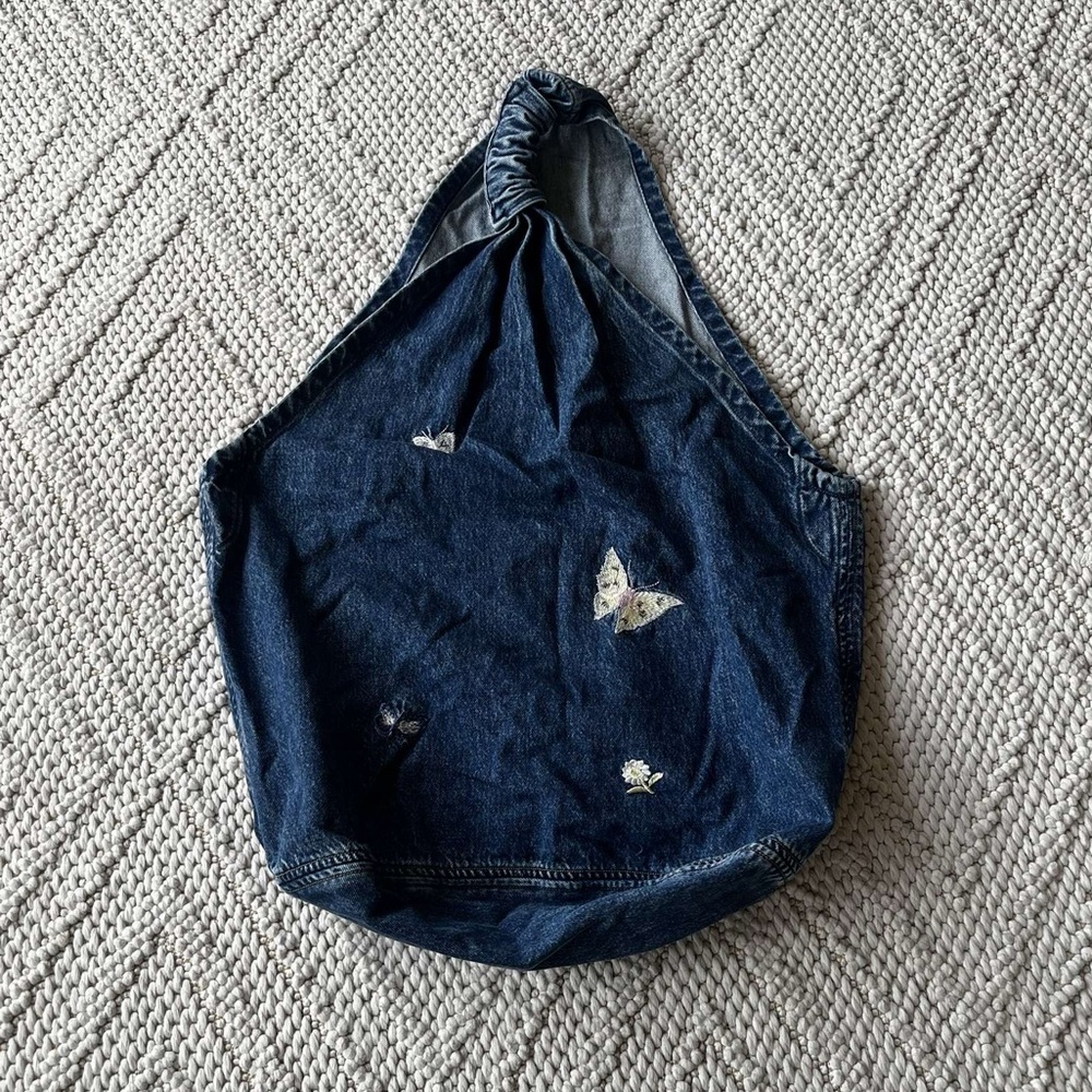 Our Legacy Blue Embroidered Drip Bag / Tote Bag